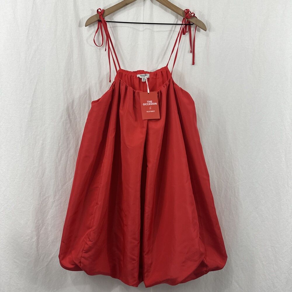 The Occasion By Old Navy Red Taffeta Bubble Mini Dress Womens XLTall Cocktail